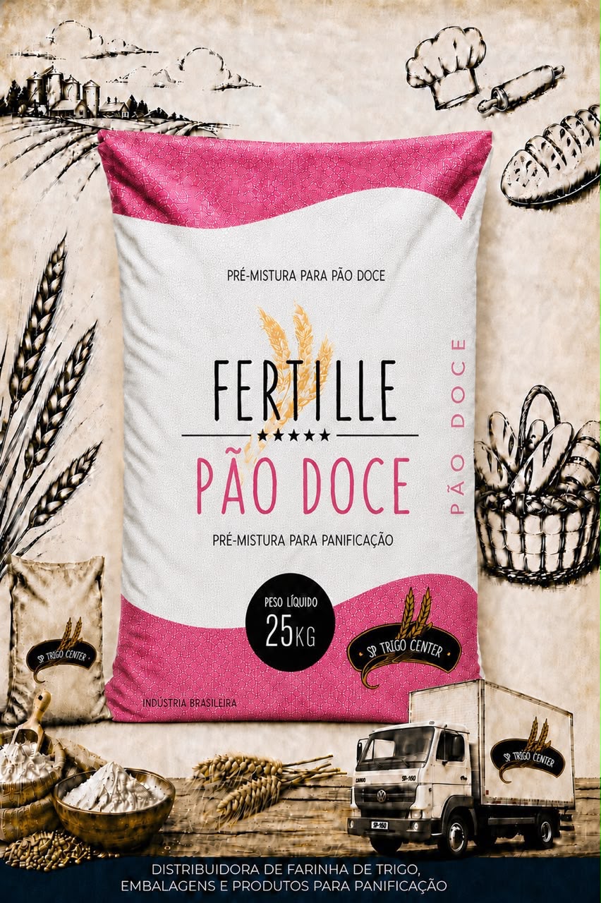 Embalagem Fertille Pão Doce 25kg
