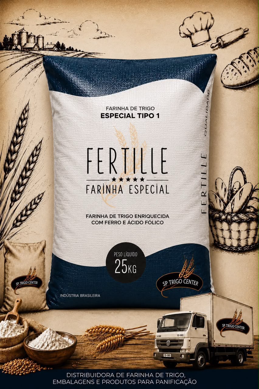 Embalagem Fertille Farinha Especial 25kg